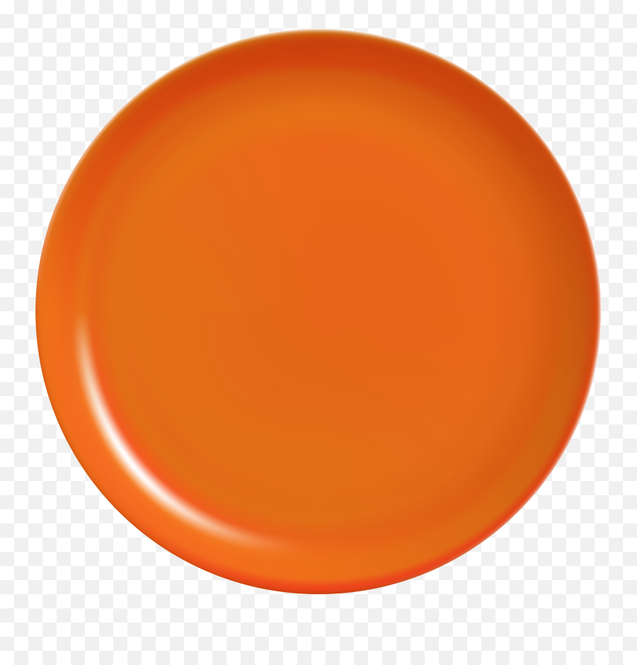 Orange Plate Png Clip Art - Orange Plate Transparent Background Emoji,Plate Clipart