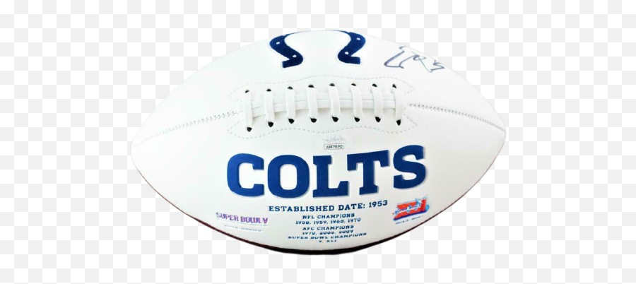 Edgerrin James Indianapolis Colts Logo Football Whof Jsa Coa Baltimore Emoji,Colts Logo Png