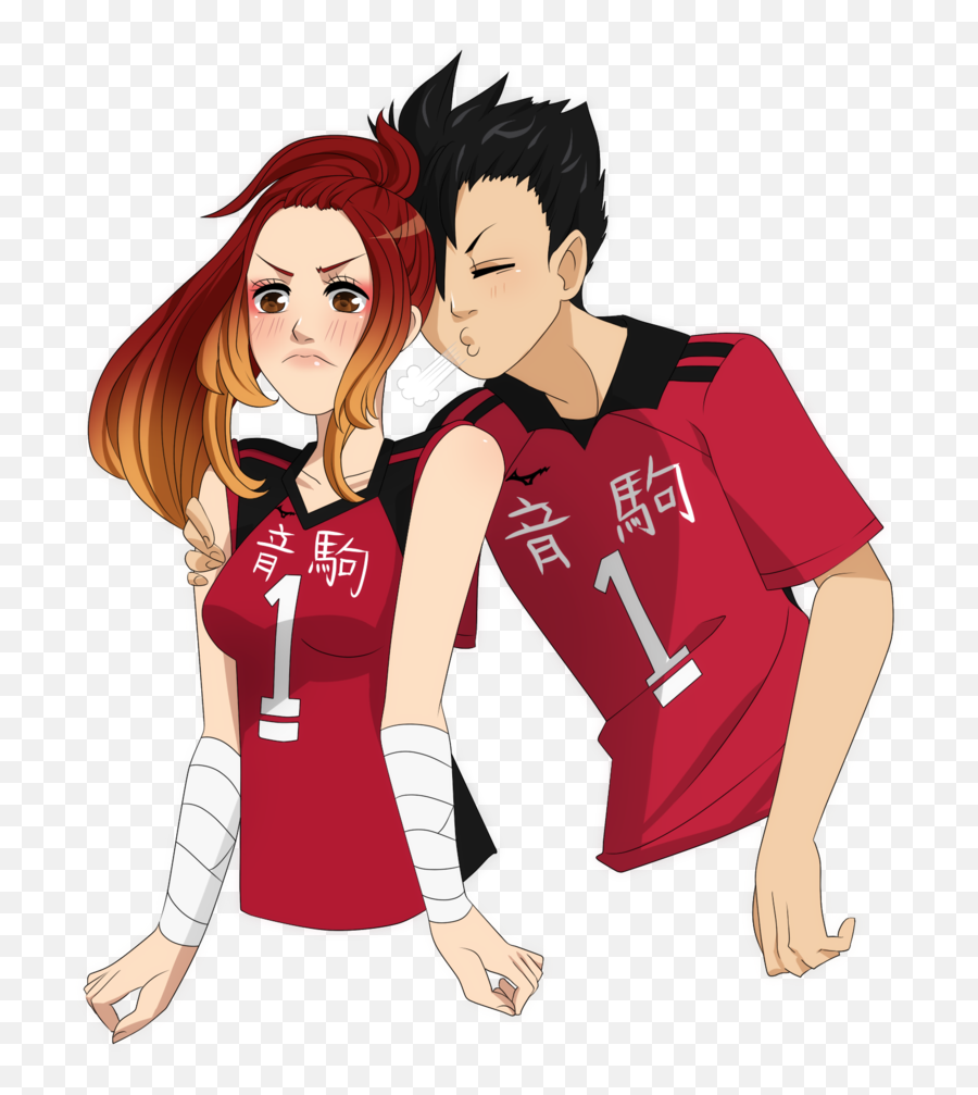 Download Hd Anime Girl And Boy Kissing - Cartoon Transparent Emoji,Kissing Clipart