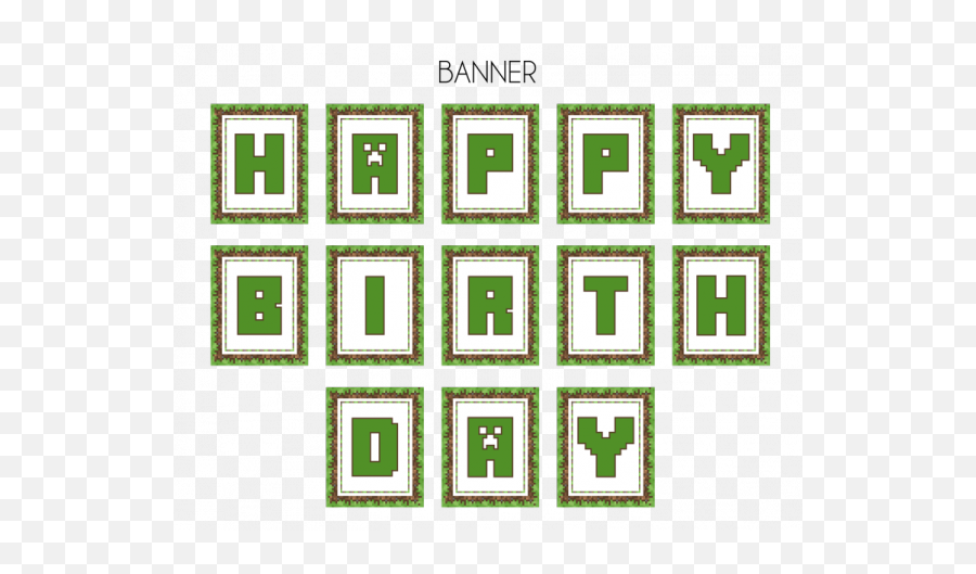Download Free Minecraft Party Printables From Printabelle Emoji,Party Banner Png