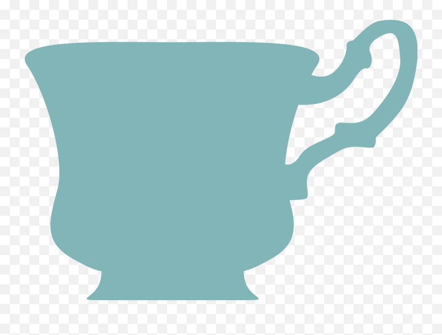 Clipart Of Blue Vintage Coffee Cup Silhouette - Taza De Te Azul Png Emoji,Vintage Clipart