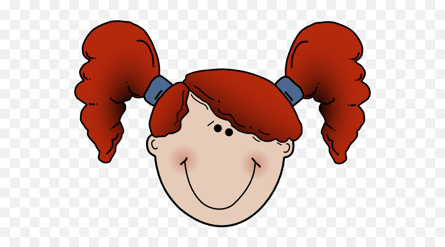 Cartoon Girl Face Clip Art Clipart - Girls Head Clipart Emoji,Sisters Clipart