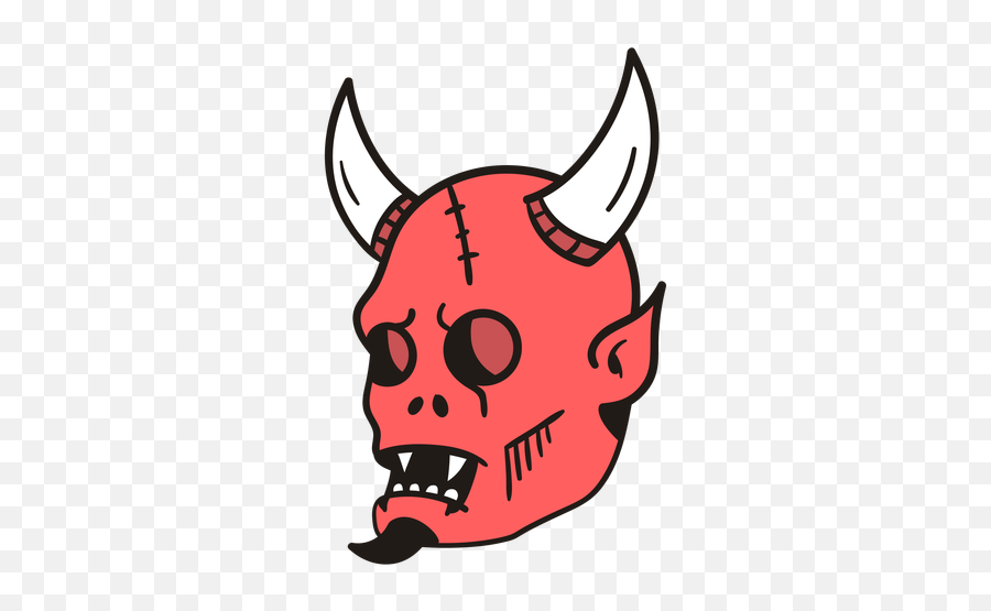 Devil Head Hand Drawn - Transparent Png U0026 Svg Vector File Devil Head Outline Transparent Emoji,Devil Tail Png