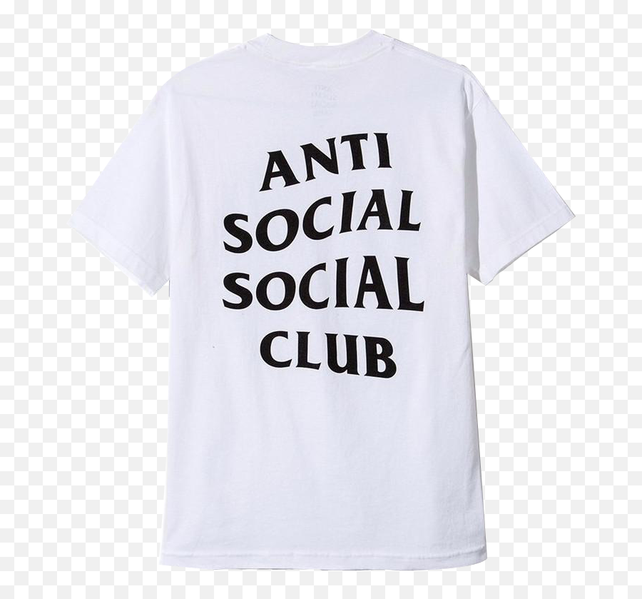 Anti Social Social Club Logo Tee White - Tee Shirt Antis Social Club Blanc Emoji,Anti Social Social Club Logo