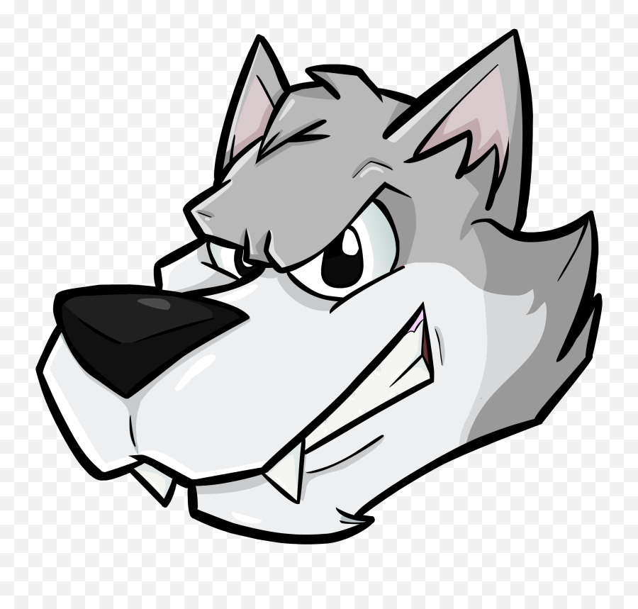 Download Hd A Wolf Head - Wolf Head Cartoon Png Transparent Wolf Cartoon Png Transparent Emoji,Head Png