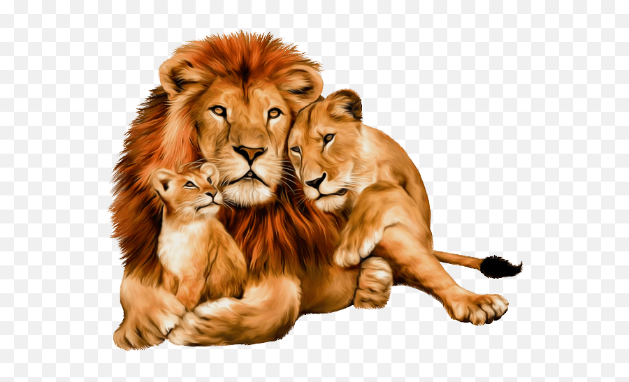 Download Animals Clipart Pngcartoon Animals Pngcute Animal - Lion Family Art Emoji,Animal Clipart