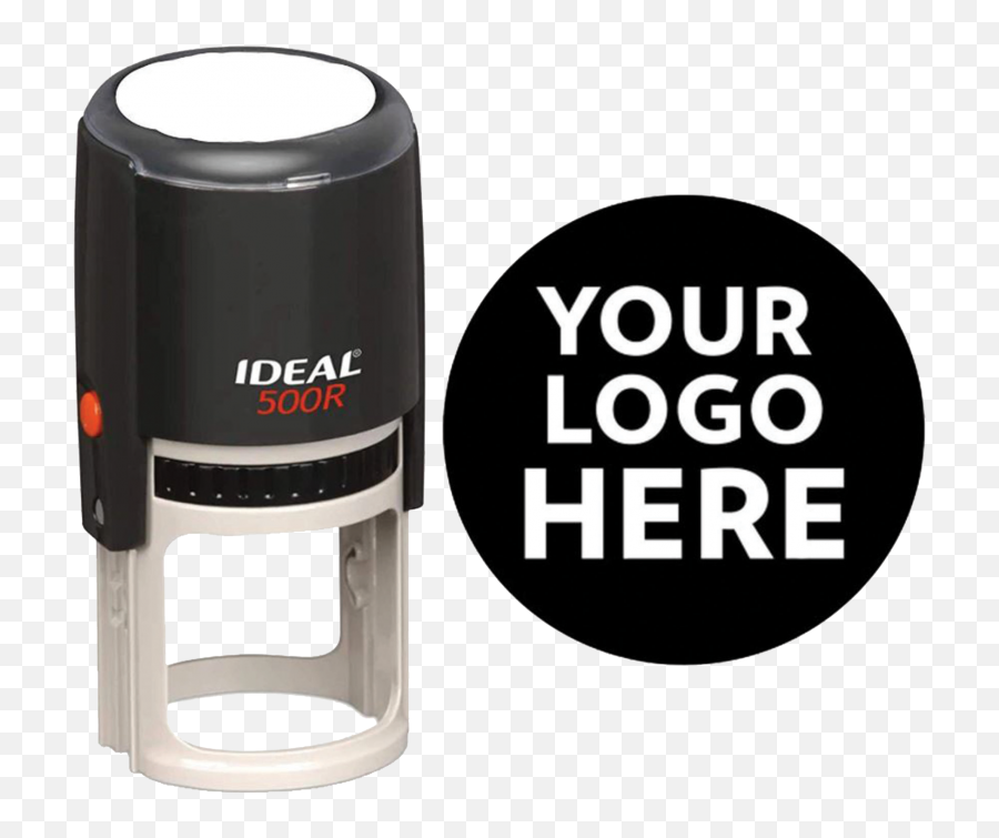 Ideal Self Inking Round Rubber Stamps - Cylinder Emoji,Custom Logo Rubber Stamps