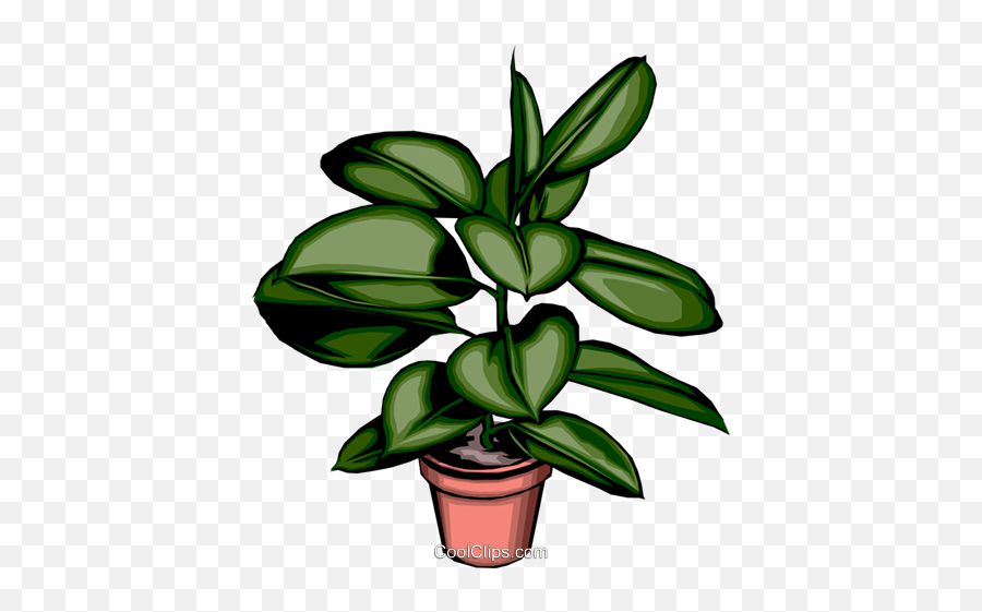 Potted Plant Royalty Free Vector Clip Art Illustration - Vaso De Planta Vetor Emoji,Potted Plant Png