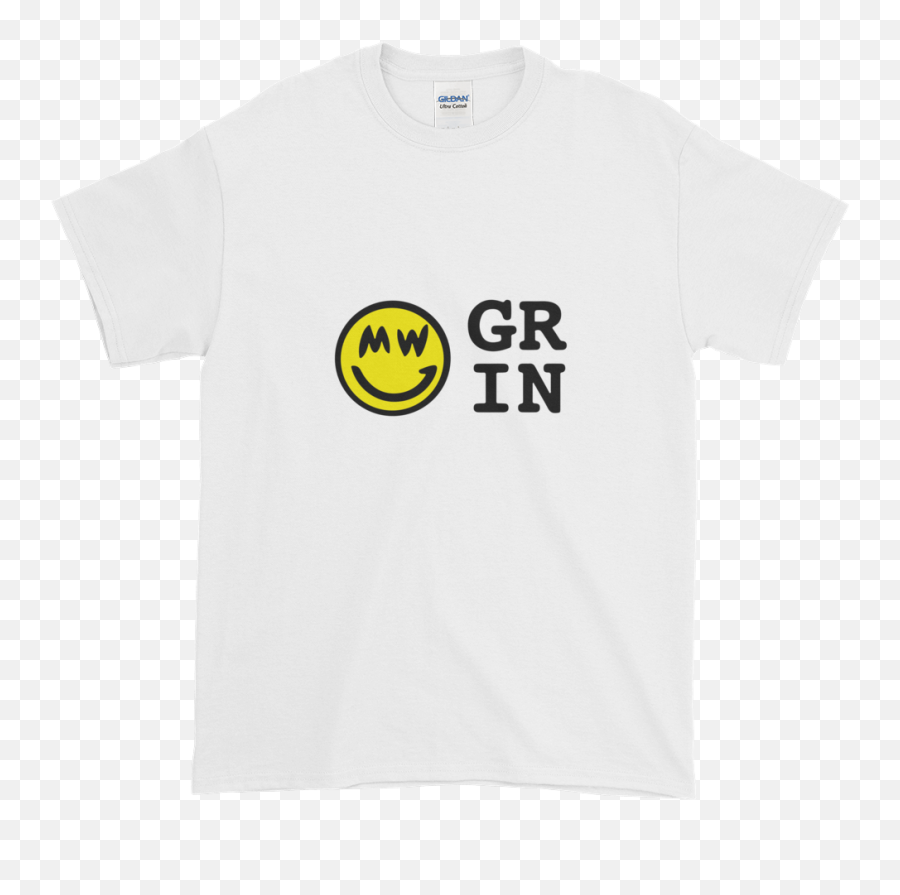 Grin T Shirt - Short Sleeve Emoji,Smiley Face Logo