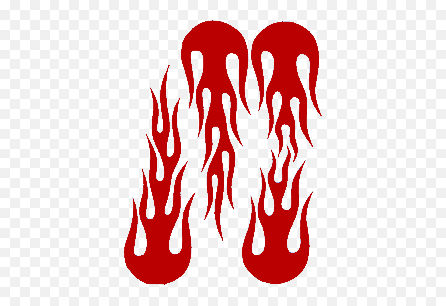 Red Tall Flames 4 X 5 38 Reflective Vinyl - Illustration Tall Flame Illustration Emoji,Tall Clipart