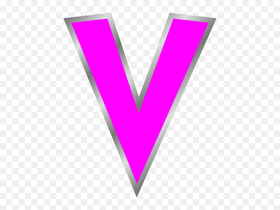 Letter V Clip Art At Clker - Pink Letter V Clipart Emoji,V Clipart