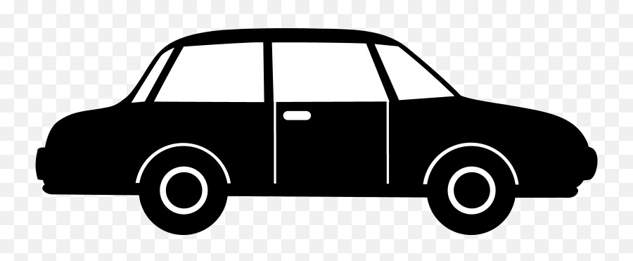 Black Car Silhouette - Classic Car Emoji,Cars Clipart Black And White