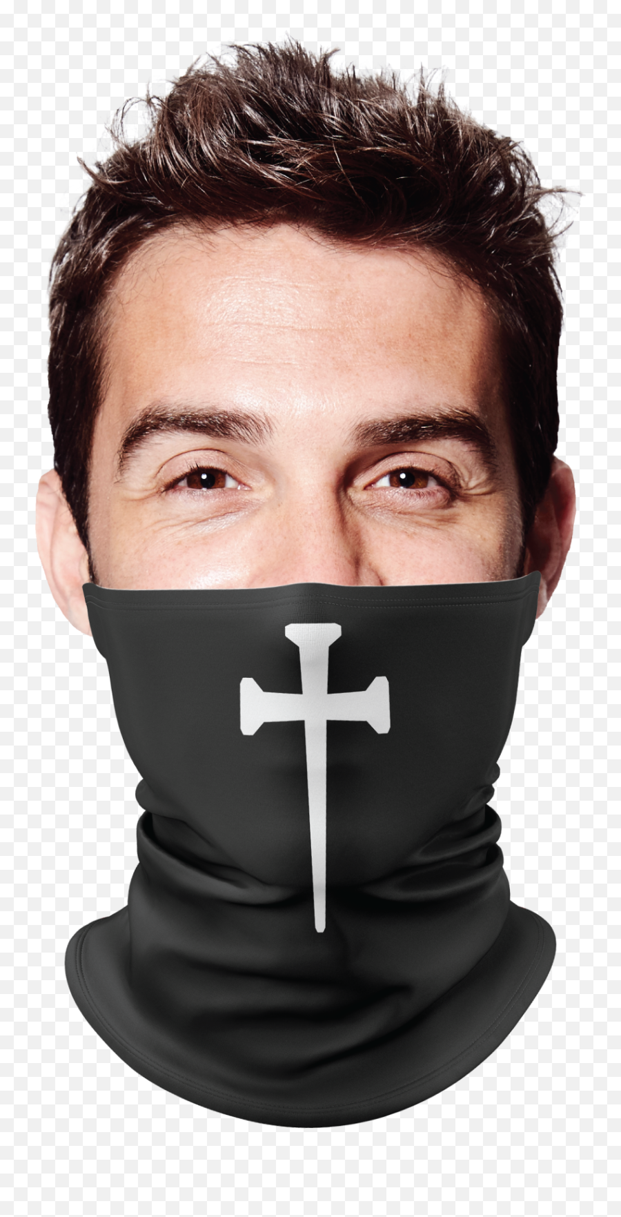 Nail Cross Logo Gaiter Face Mask - Neck Gaiter Emoji,Cross Logo