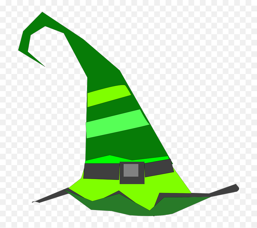 Green Witch Hat Clipart Transparent - Green Witch Hat Clipart Emoji,Witch Hat Png