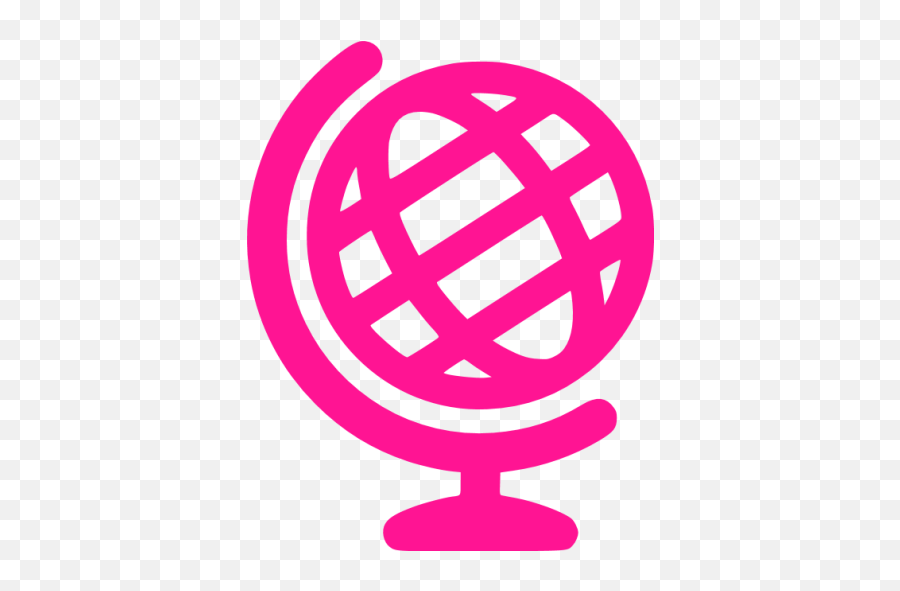 Deep Pink Globe 3 Icon - Free Deep Pink Globe Icons Emoji,Globe Clipart Transparent