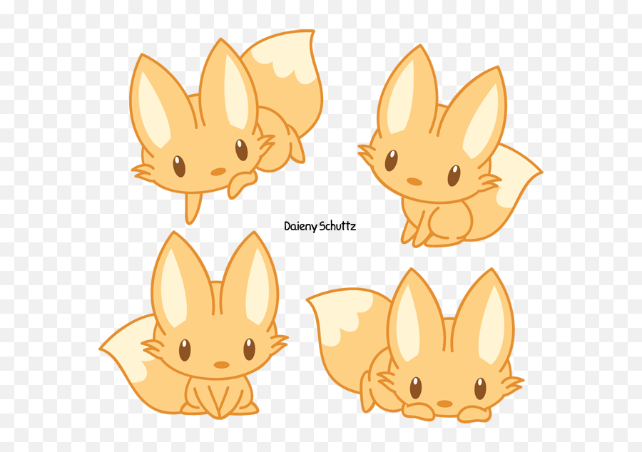 Cute Fox By Daieny - Cute Fox Character Clipart Full Size Emoji,Cute Fox Clipart