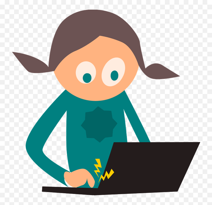Person Using Their Laptop Clipart Free Download Transparent - Clip Person Looking At Their Laptop Animation Emoji,Laptop Clipart