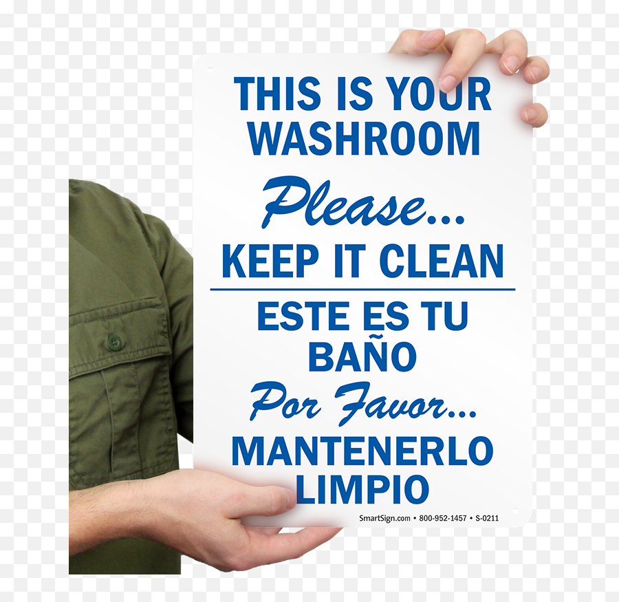Bilingual This Is Your Wash Room Please Keep It Clean Sign Emoji,Clean Bathroom Clipart