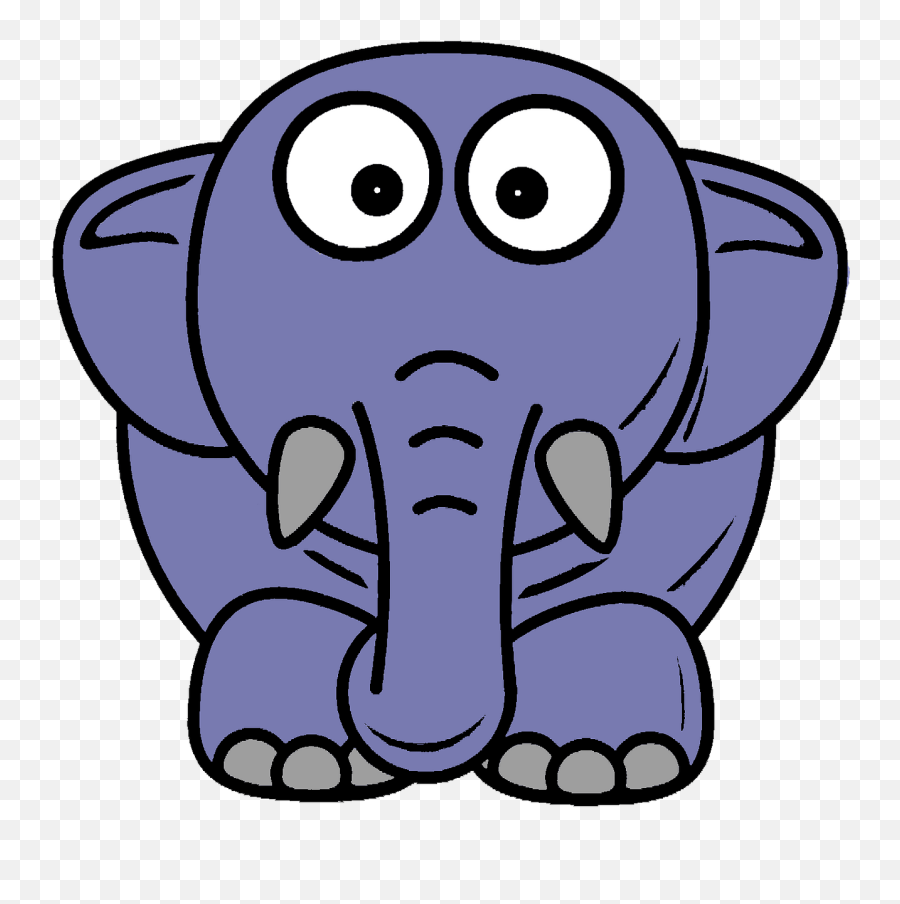 Purple Cartoon Elephant Clipart Free Download Transparent Emoji,White Elephant Clipart