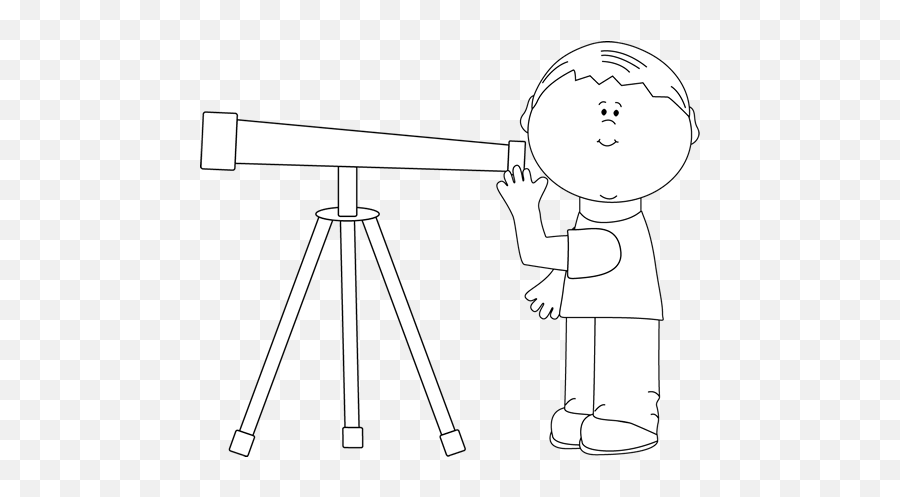 Free Clip Art - Outline Of A Man With Telescope Emoji,Telescope Clipart