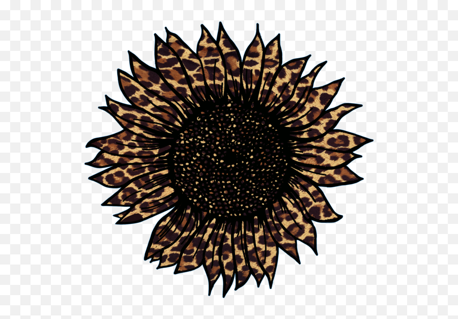Cheetah Print Sunflower - Decorative Emoji,Sunflower Transparent