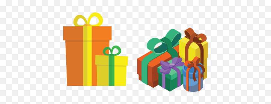Christmas Present Gift Illustration Set - Vertical Emoji,Christmas Present Png