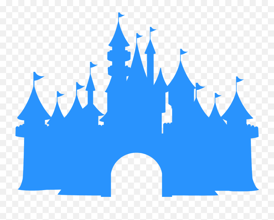 Disneyland Clipart Blue Castle Disneyland Blue Castle - Cinderella Castle Blue Silhouette Emoji,Disney Castle Logo
