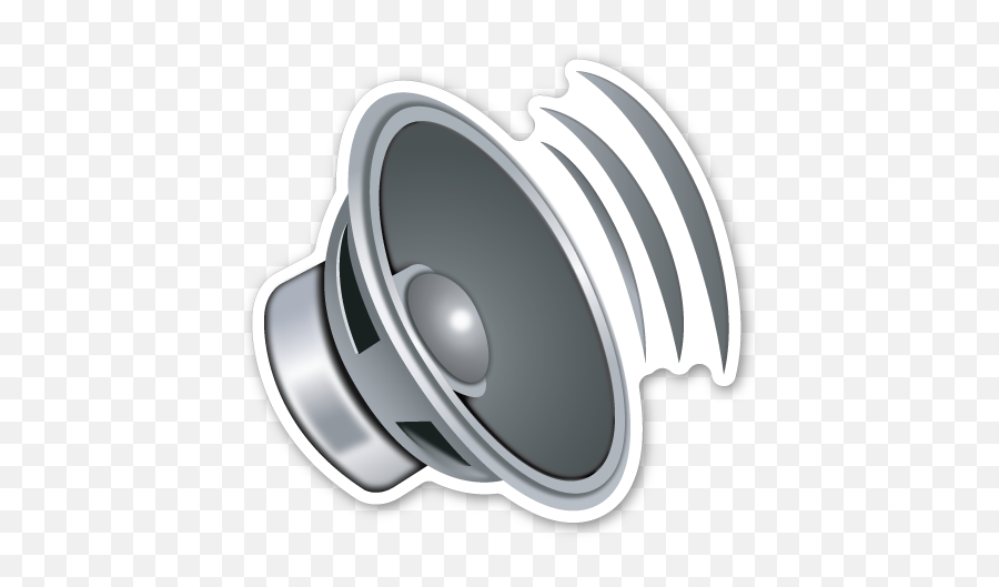 Download Speaker With Three Sound Waves - Sound Emoji Full Sound Emoji Png,Wave Emoji Png