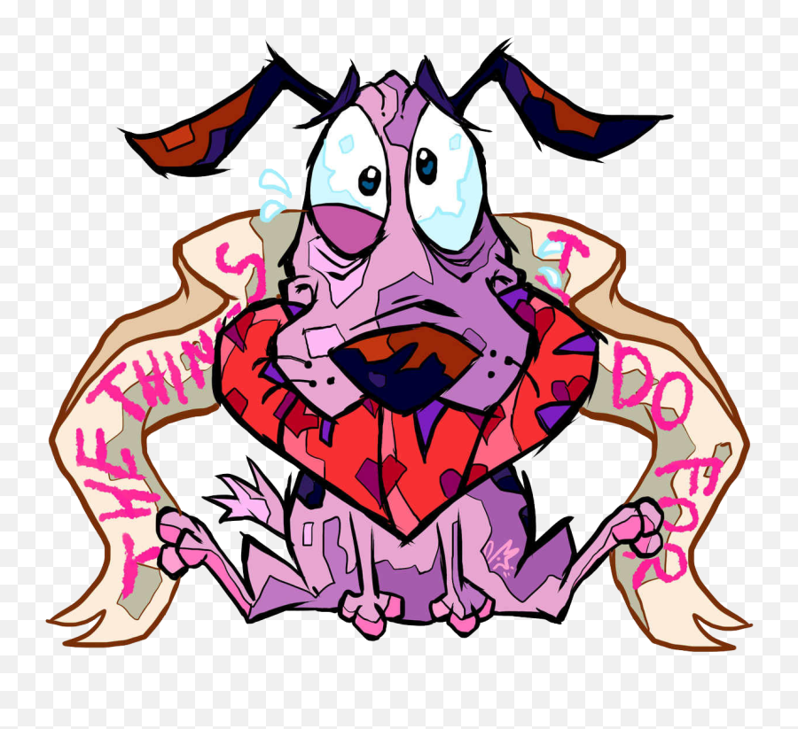 Courage The Cowardly Dog Charm - Dot Emoji,Courage The Cowardly Dog Png