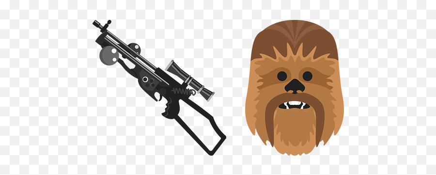 Star Wars Chewbacca Bowcaster Cursor - Star Wars Chewbacca Dibujo Emoji,Chewbacca Png