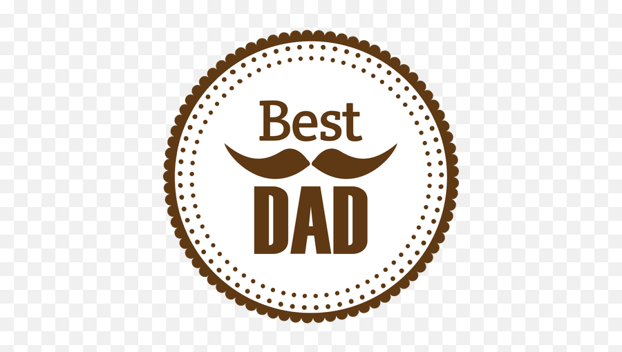 Best Dad Round Badge - Fathers Day Round Png Emoji,Dad Png