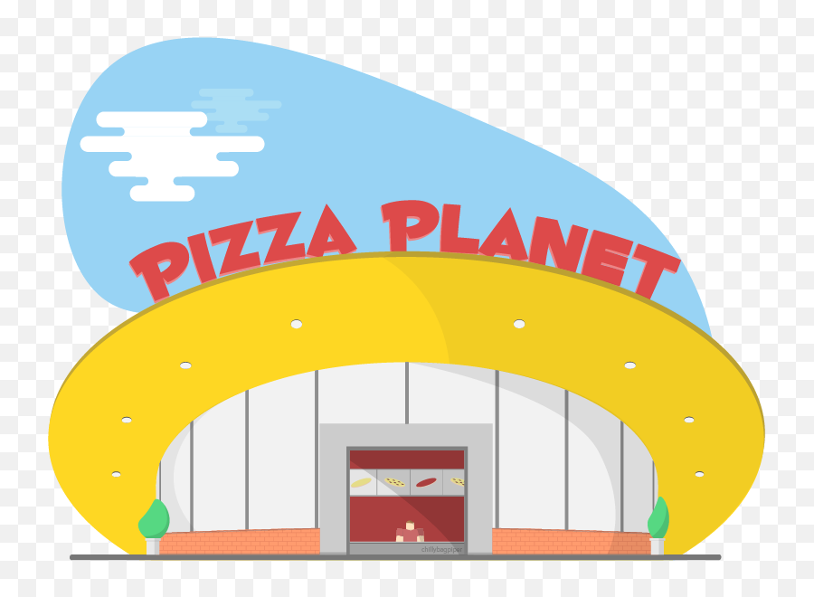 Pizza Planet Graphic - Big Emoji,Pizza Planet Logo