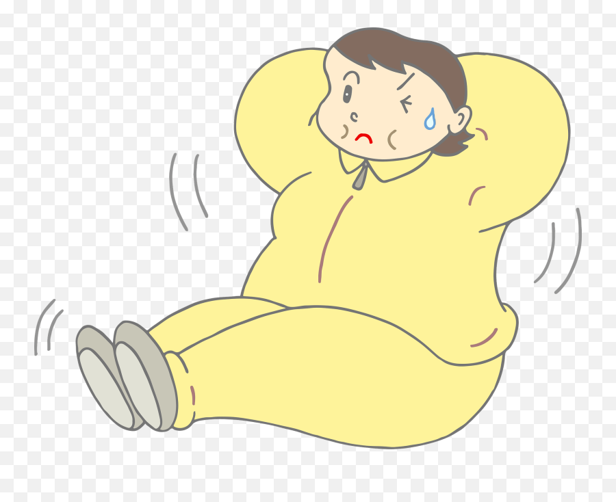 Fat Woman Is Doing Abdominal Muscle - Fictional Character Emoji,Exercise Clipart