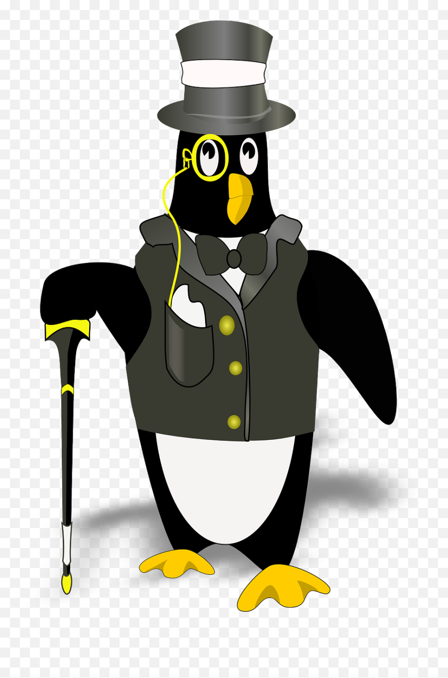 Tuxedo Gentleman Bird Penguin Public Domain Image - Freeimg Emoji,Tuxedo Cat Clipart