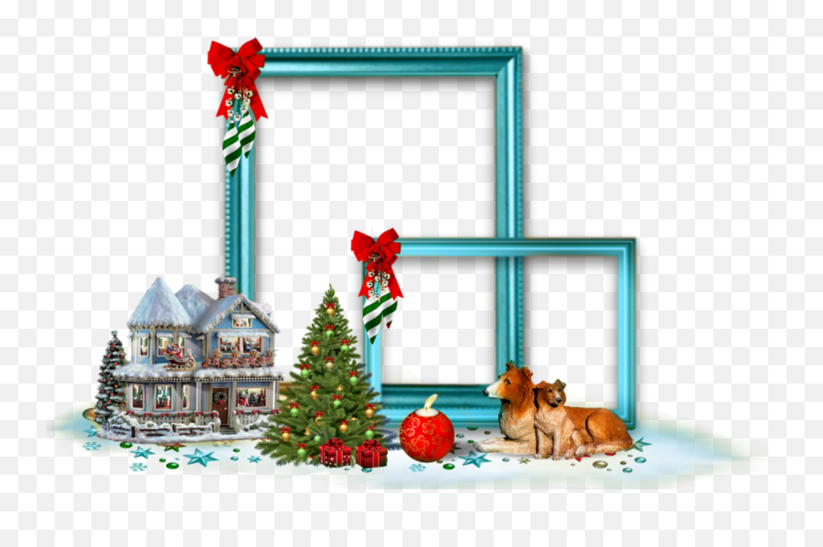 Blue Christmas Frame Png Image Png Mart Emoji,Holiday Frame Png