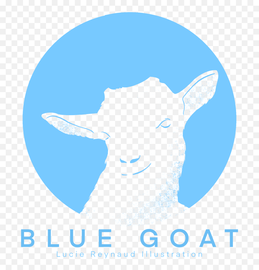 About U2014 Blue Goat Illustration - Goats Emoji,Goat Logo