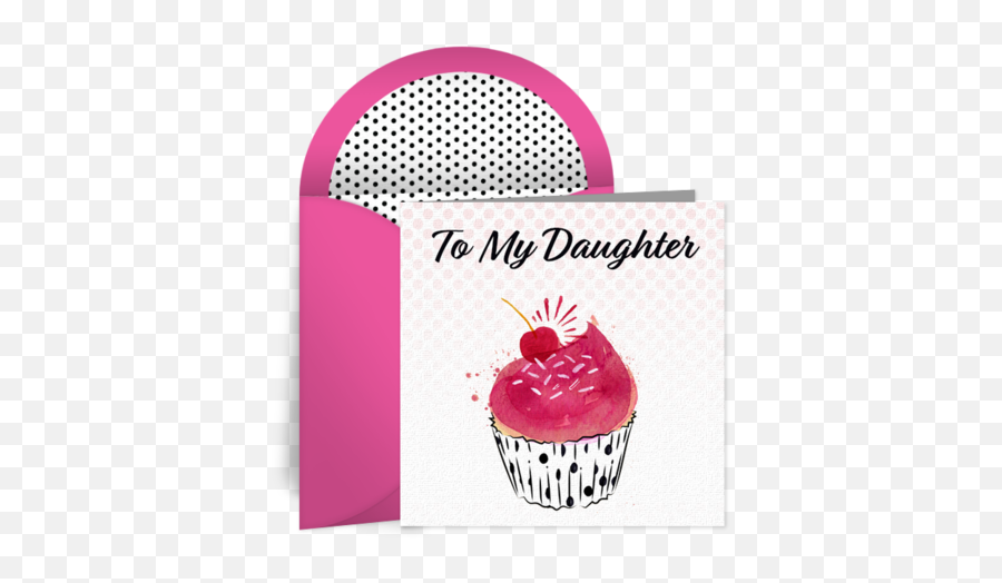 Birthday Cupcake For Daughter Free Birthday Card Birthday Emoji,Birthday Cupcake Png