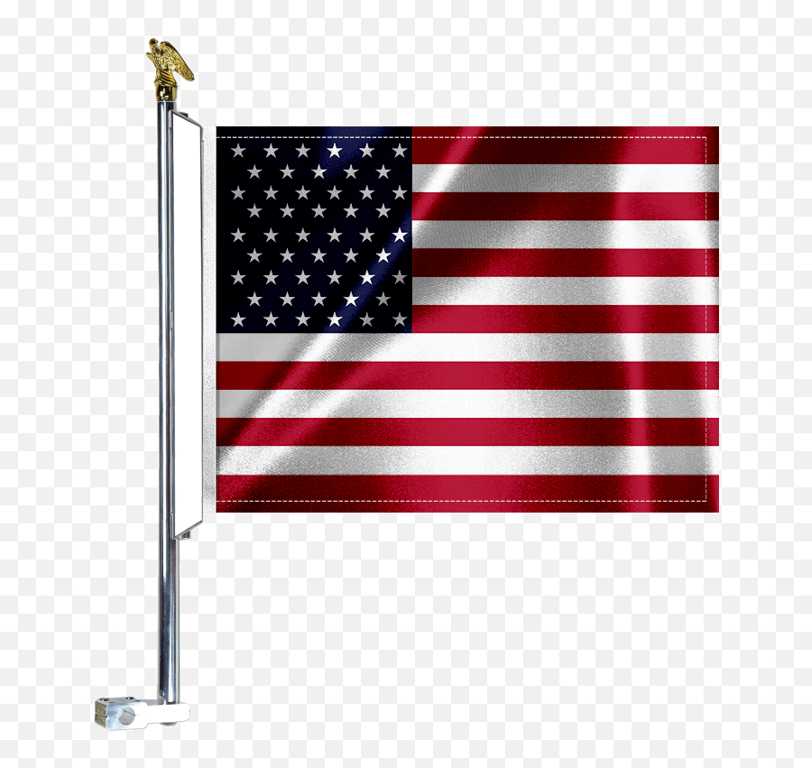 Black Pole Mount America Flag Us Usa Flag For Harley Rear - Flagpole Emoji,Us Flag Png