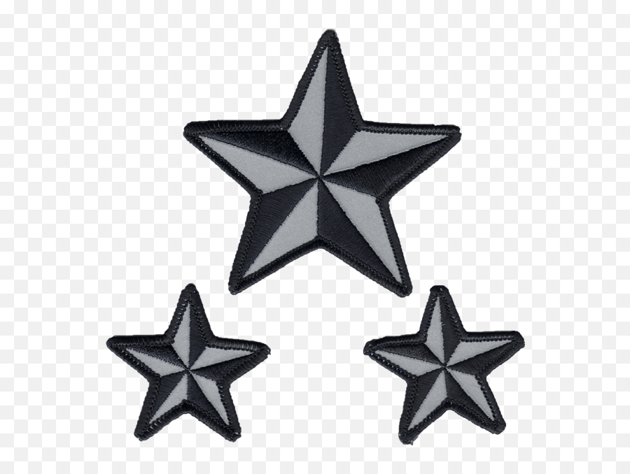 Download Nautical Stars Reflective Embroidered Patch - Five Emoji,Five Stars Logo
