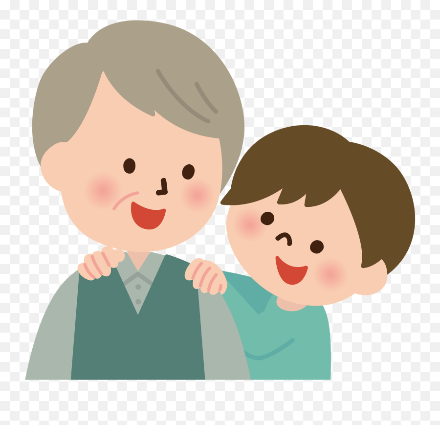 Grandfather And Grandson Clipart - Grandson Png Emoji,Grandpa Clipart