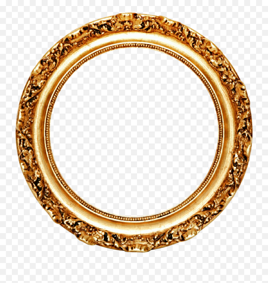 Golden Border Png - Transparent Circle Gold Frame Emoji,Circle Png Transparent
