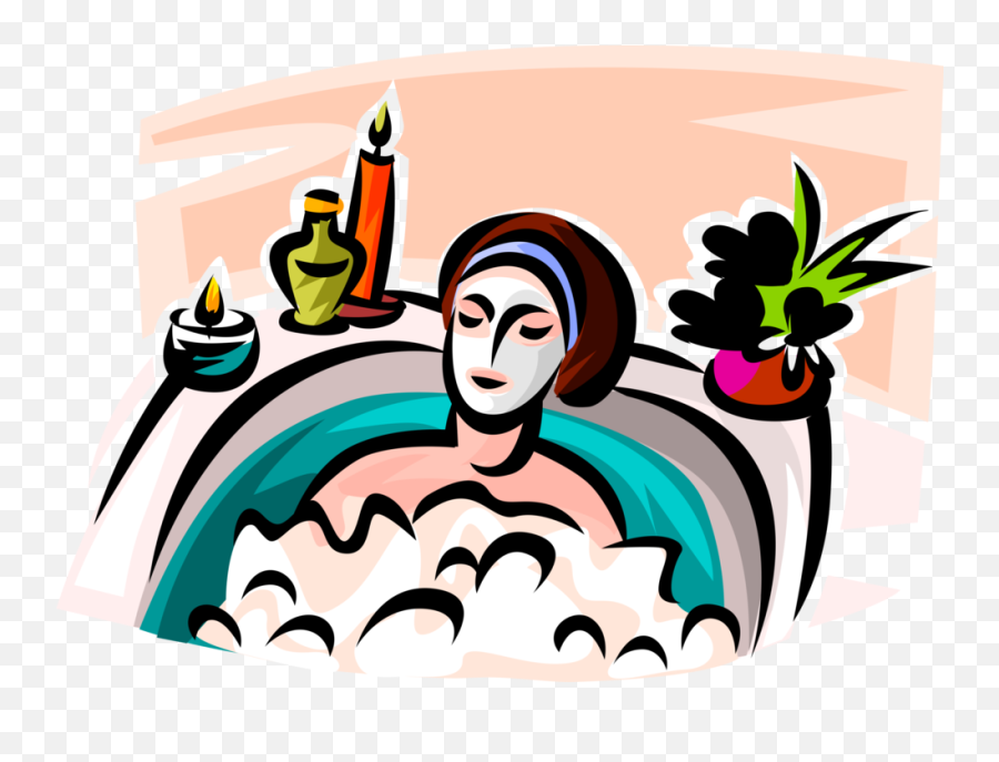 Vector Illustration Of Spa Treatment - Vector Graphics Emoji,Spa Clipart