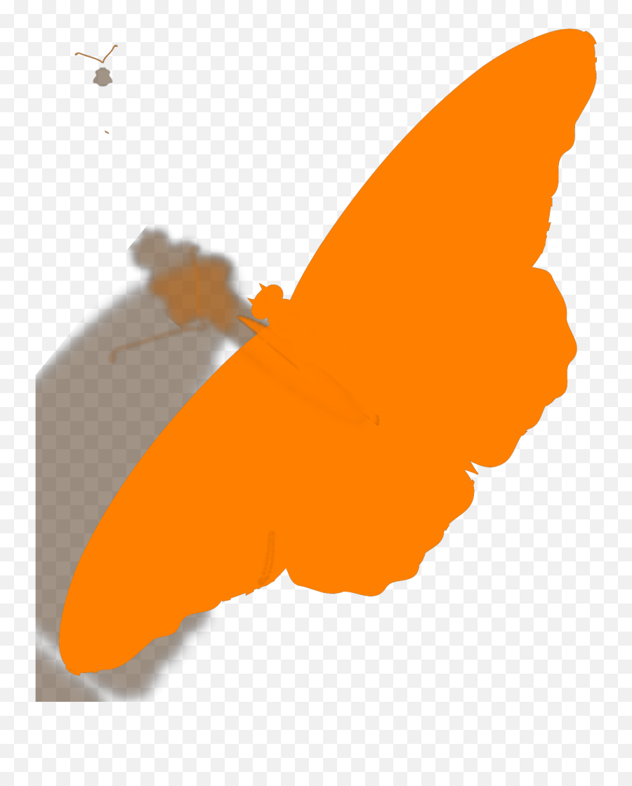 Orange Butterfly Silhouette Svg Vector Orange Butterfly - Butterfly Emoji,Butterfly Silhouette Png