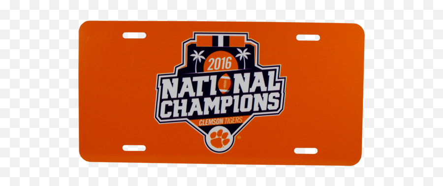 Clemson National Championship License Plate - Metal Clemson National Championship License Plate Emoji,Clemson Logo