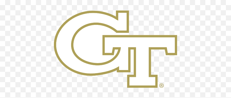 Gt White Gold Outline - Georgia Tech Gold And White Logo Emoji,Georgia Tech Logo