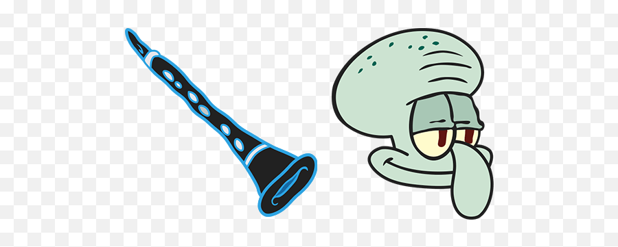 Spongebob Squidward Clarinet Cursor - Clarinet Spongebob Emoji,Squidward Transparent