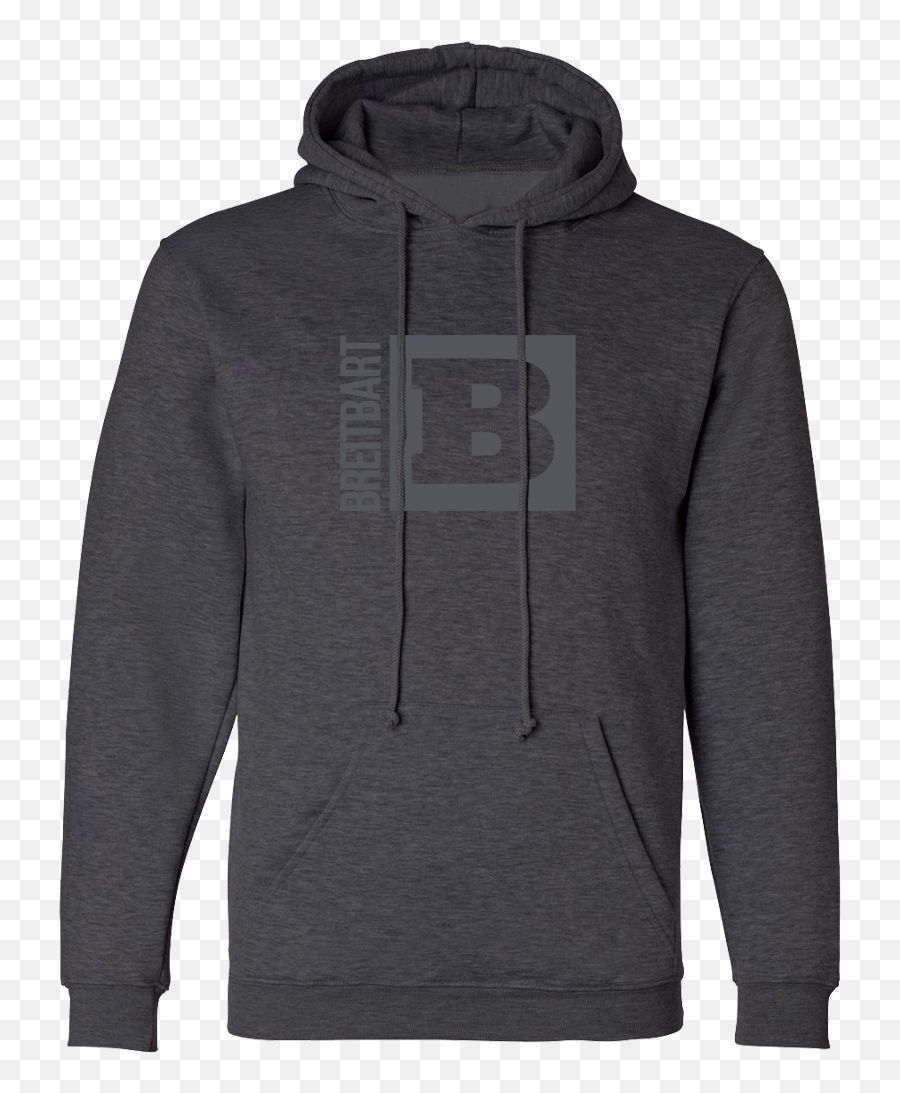 Official Breitbart Logo Sweatshirt - Heather Charcoal Grey Hoodie Emoji,Breitbart Logo