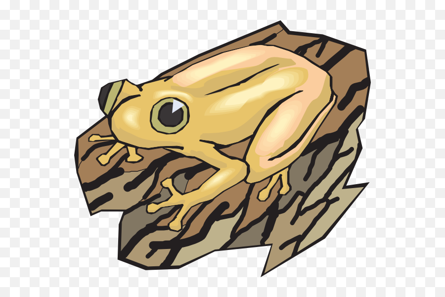 Frog Clipart Log Clipart - Wood Frog Clipart Emoji,Frog Clipart