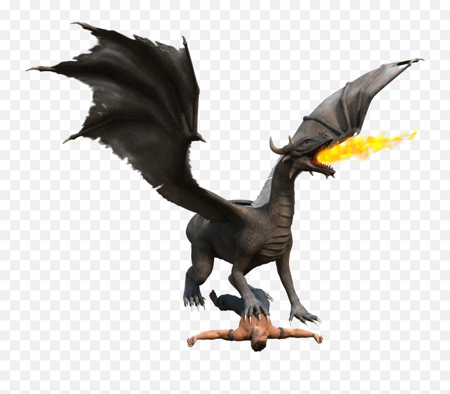 Dragon With Fire Clipart Free Image - Tube Png Dragon Emoji,Fire Clipart