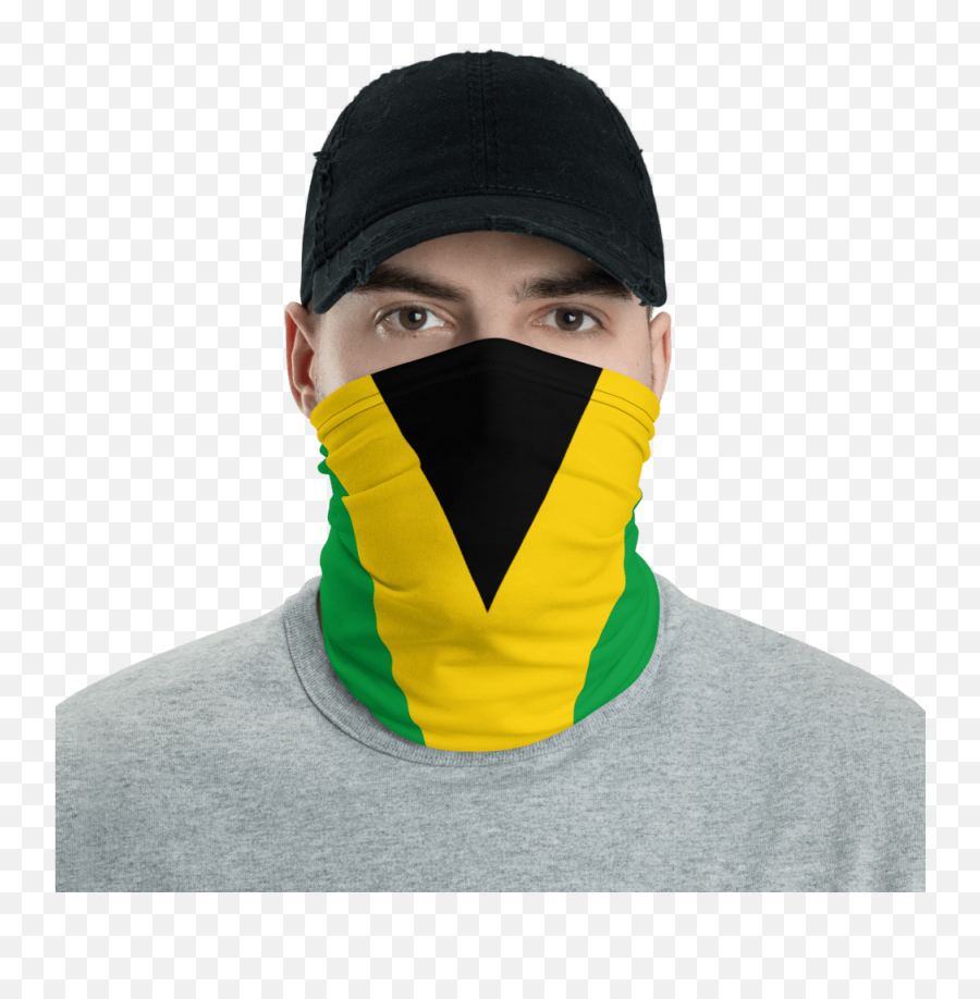 Jamaican Flag Neck Gaiter Emoji,Jamaican Flag Png